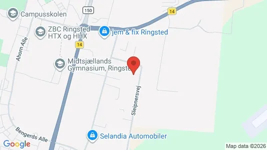 Lagerlokaler til salg i Ringsted - kort over placeringen