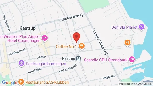 Kontorlokaler til leje i Kastrup - kort over placeringen