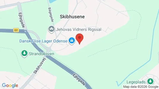 Kontorlokaler til leje i Odense C - kort over placeringen