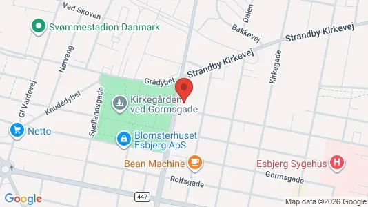 Kontorlokaler til salg i Esbjerg Centrum - kort over placeringen