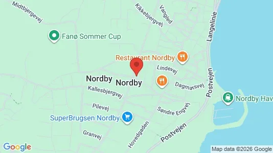 Erhvervslejemål til leje i Fanø - kort over placeringen