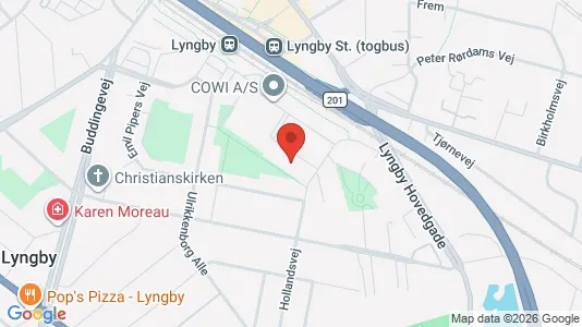 Kontorlokaler til leje i Kongens Lyngby - kort over placeringen