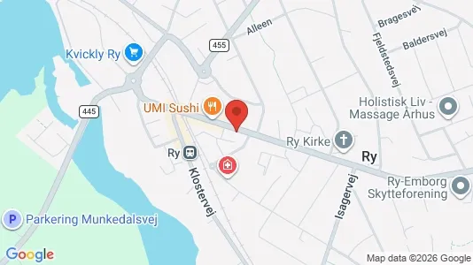 Boligudlejningsejendomme til salg i Ry - kort over placeringen