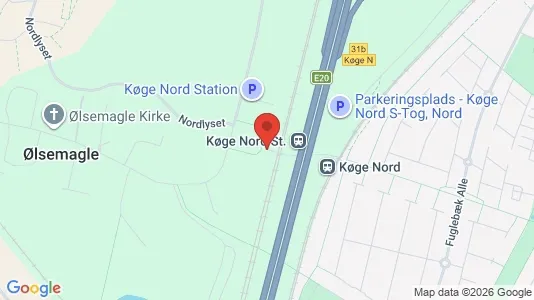Erhvervsgrunde til salg i Køge - kort over placeringen