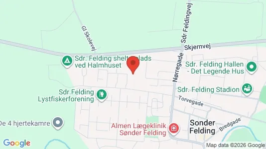Erhvervsgrunde til salg i Sønder Felding - kort over placeringen