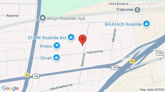 Lagerlokaler til salg i Roskilde - kort over placeringen