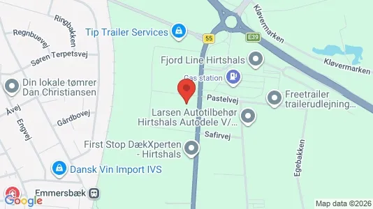 Lagerlokaler til salg i Hirtshals - kort over placeringen