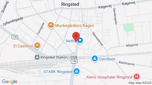Garager til leje i Ringsted - kort over placeringen