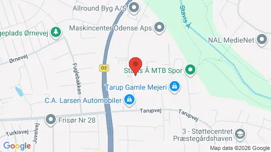 Kontorlokaler til salg i Odense NV - kort over placeringen