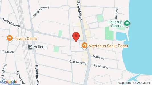 Kontorlokaler til leje i Hellerup - kort over placeringen