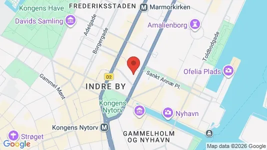 Kontorlokaler til leje i København K - kort over placeringen