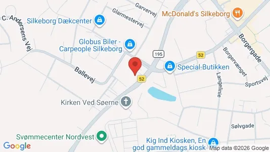 Værkstedslokaler til salg i Silkeborg - kort over placeringen