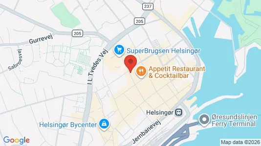 Lagerlokaler til leje i Helsingør - kort over placeringen