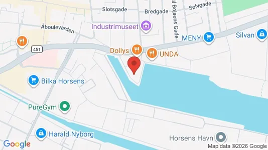 Kontorlokaler til leje i Horsens - kort over placeringen