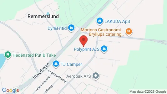 Lagerlokaler til leje i Hedensted - kort over placeringen