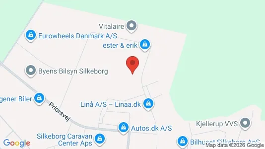 Kontorlokaler til salg i Silkeborg - kort over placeringen