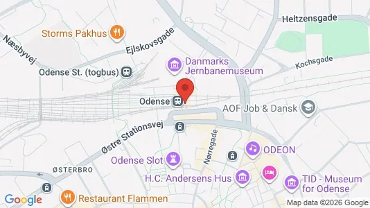 Kontorlokaler til leje i Odense C - kort over placeringen