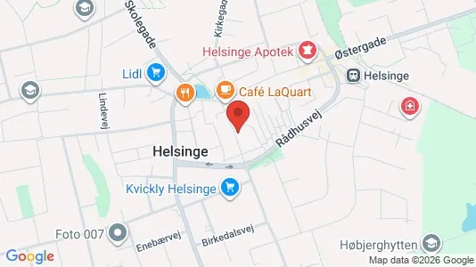 Kontorlokaler til leje i Helsinge - kort over placeringen