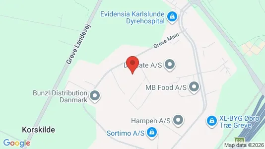 Lagerlokaler til leje i Greve - kort over placeringen