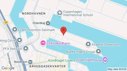 Kontorlokaler til leje i Nordhavn - kort over placeringen