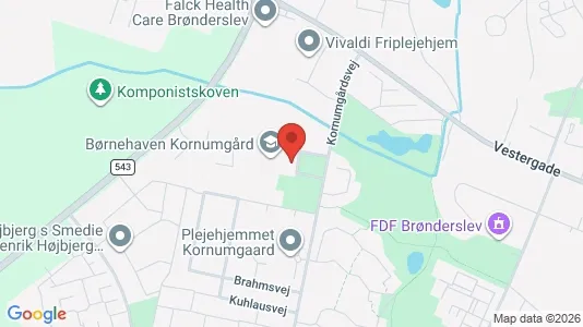 Erhvervslejemål til leje i Brønderslev - kort over placeringen