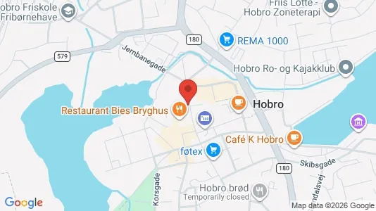 Erhvervslejemål til salg i Hobro - kort over placeringen