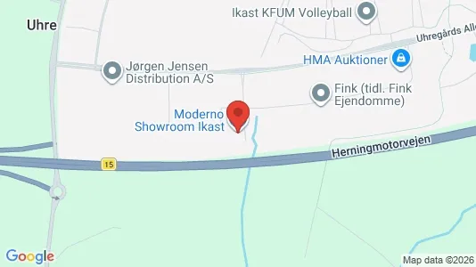 Kontorlokaler til leje i Ikast - kort over placeringen