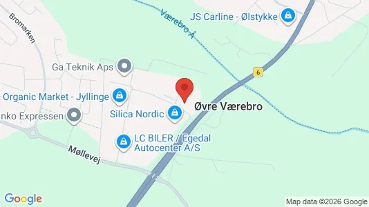 Kontorlokaler til leje i Jyllinge - kort over placeringen