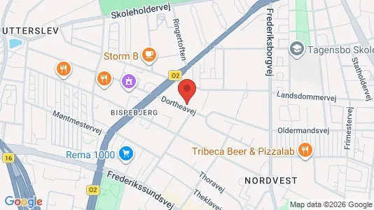 Kontorlokaler til leje i København NV - kort over placeringen
