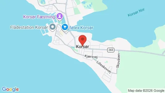 Erhvervslejemål til leje i Korsør - kort over placeringen