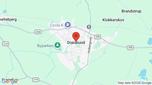 Butikslokaler til leje i Dianalund - kort over placeringen