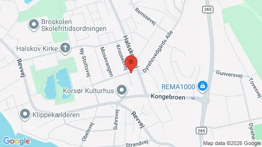 Boligudlejningsejendomme til salg i Korsør - kort over placeringen