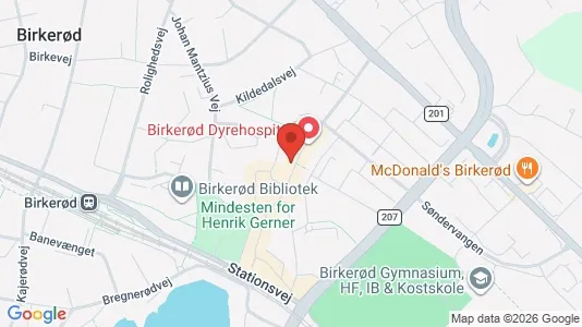 Boligudlejningsejendomme til salg i Birkerød - kort over placeringen