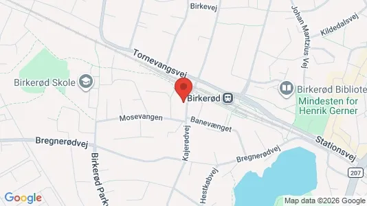 Kliniklokaler til leje i Birkerød - kort over placeringen
