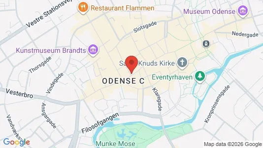Kontorlokaler til leje i Odense C - kort over placeringen