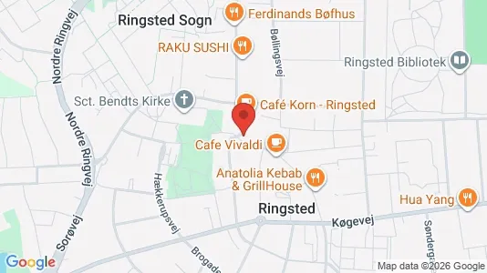Erhvervslejemål til leje i Ringsted - kort over placeringen