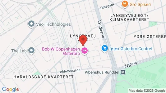 Kontorlokaler til leje i Østerbro - kort over placeringen