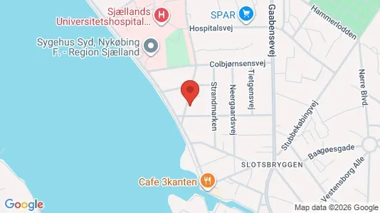 Garager til leje i Nykøbing Falster - kort over placeringen