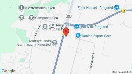 Erhvervsgrunde til salg i Ringsted - kort over placeringen