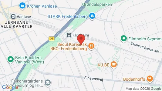 Erhvervslejemål til leje i Frederiksberg - kort over placeringen