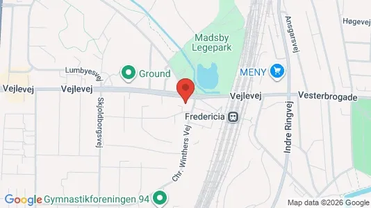 Kontorlokaler til salg i Fredericia - kort over placeringen