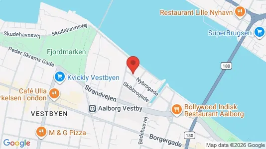 Kontorlokaler til leje i Aalborg Centrum - kort over placeringen