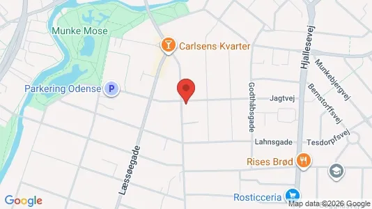 Kontorlokaler til leje i Odense C - kort over placeringen