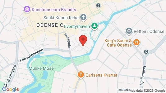 Kontorlokaler til leje i Odense C - kort over placeringen
