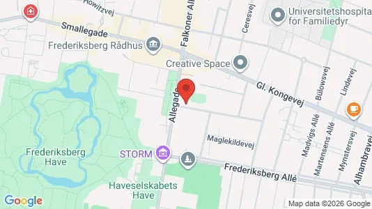 Erhvervslejemål til leje i Frederiksberg C - kort over placeringen