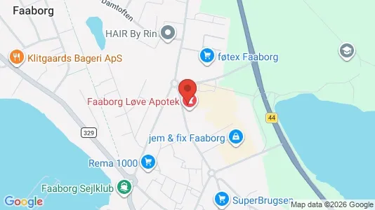 Kontorlokaler til leje i Faaborg - kort over placeringen