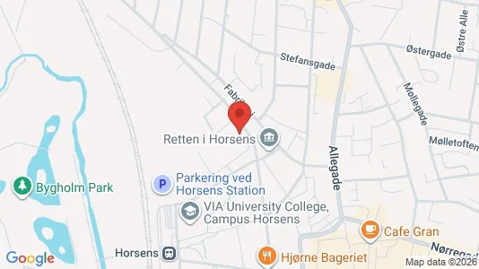 Kontorlokaler til leje i Horsens - kort over placeringen
