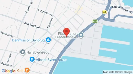 Boligudlejningsejendomme til salg i Frederikshavn - kort over placeringen
