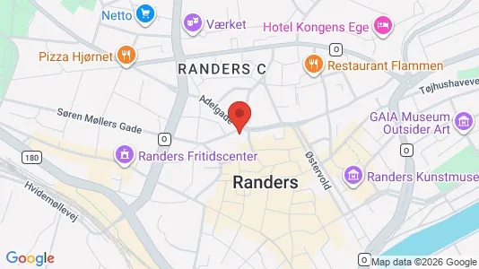 Kontorlokaler til leje i Randers C - kort over placeringen
