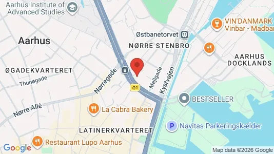 Kontorlokaler til leje i Århus C - kort over placeringen